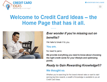 Tablet Screenshot of creditcardideas.com
